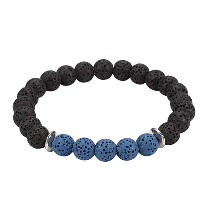 Pulsera de piedra biliar negra al por mayor pulsera esmerilada